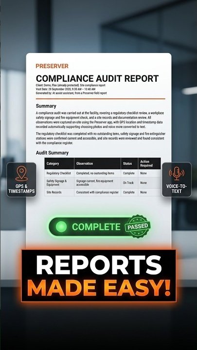 Compliance Officers — Preserver field evidence report