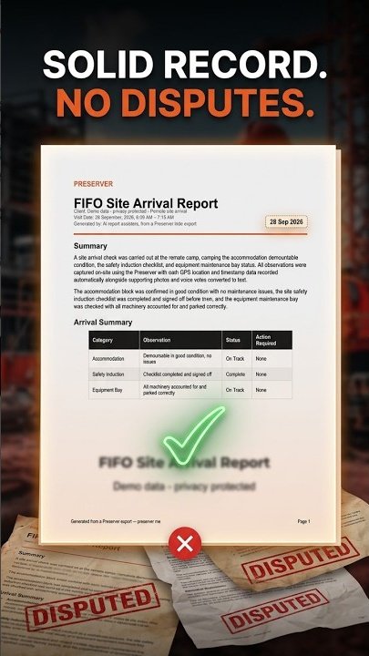 Fly-In Fly-Out — Preserver field evidence report
