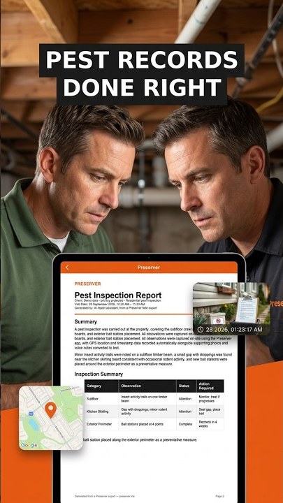 Pest Inspectors — Preserver field evidence report