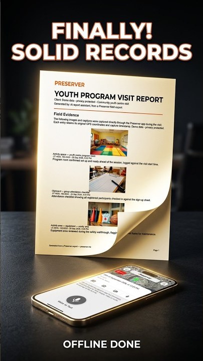 Youth Workers — Preserver field evidence report